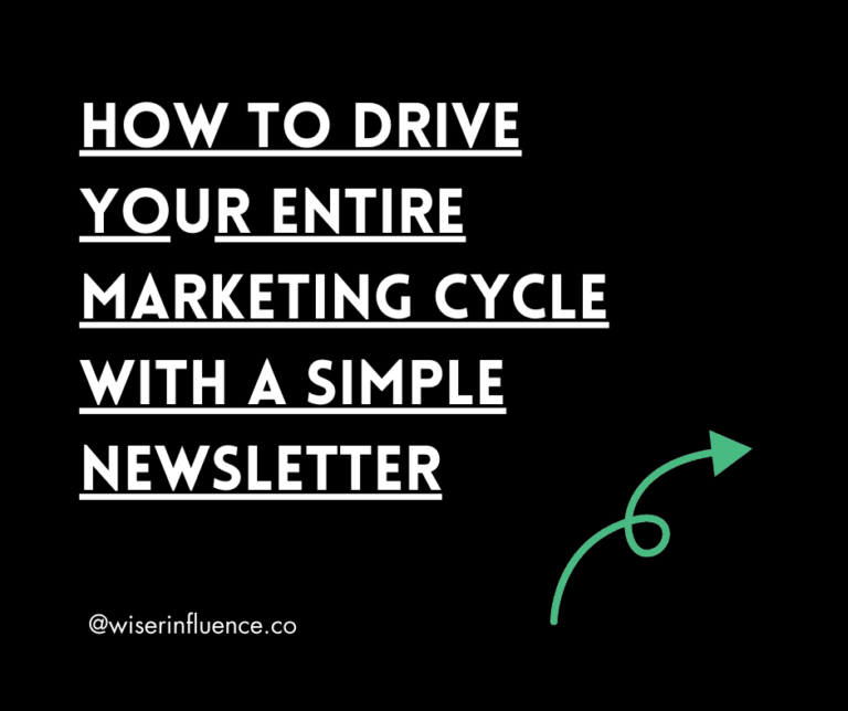 How To Drive Your Entire Marketing Cycle with a Simple Newsletter